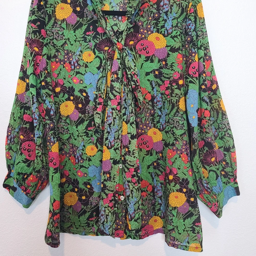 Anthropologie Mille Blair Blouse Top In Botanica Size Small - Picture 6 of 13